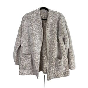 Secret Treasures Sherpa Fleece Cardigan Robe Small Earthen Khaki Cozycore‎ Sleep